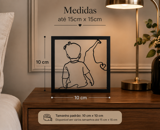 Quadro LineArt Frame Personalizado | Mon Lori